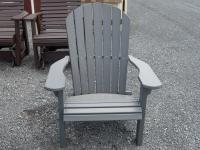 Adirondack Chair in Dark Grey Poly Lumber